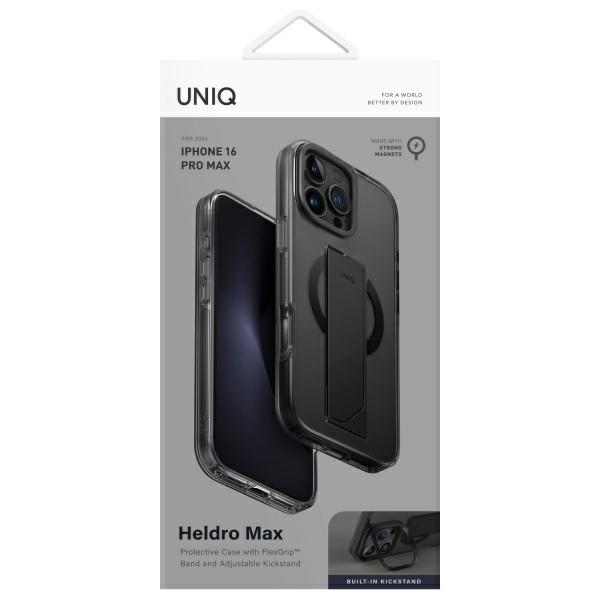 Uniq Etui Heldro Max Iphone 16 Pro Max   6.9 Magclick Charging Czarny/Vapour Smoke