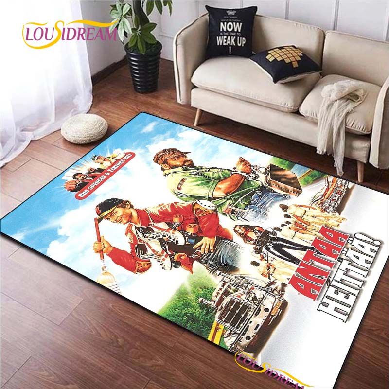 Bud Spencer & Terence Hill Szőnyeg Nappalihoz Hálószobai Szőnyeg Konyhai Ajtó Gyerekek Csúszásmentes Padlószőnyegek fotózási kellékek Alfombra Szőnyeg