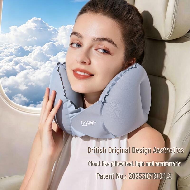 TRAVEL BLUE Portable Inflatable U-shaped Neck Pillow