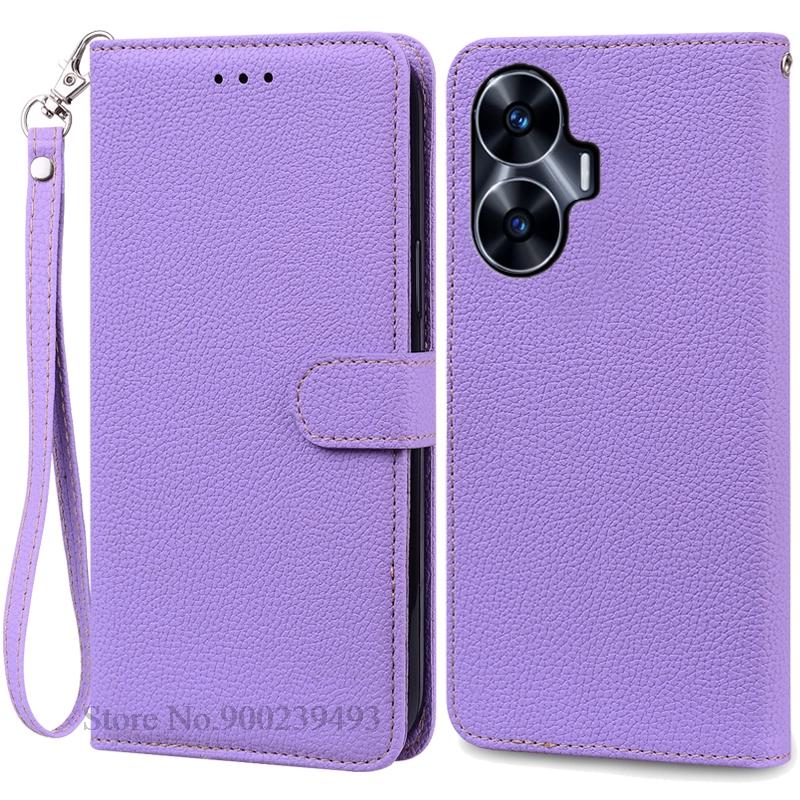For Realme C55 Case Leather Flip Wallet Cover For Realme C55 Case Book Protective Cover Coque Fundas Shell