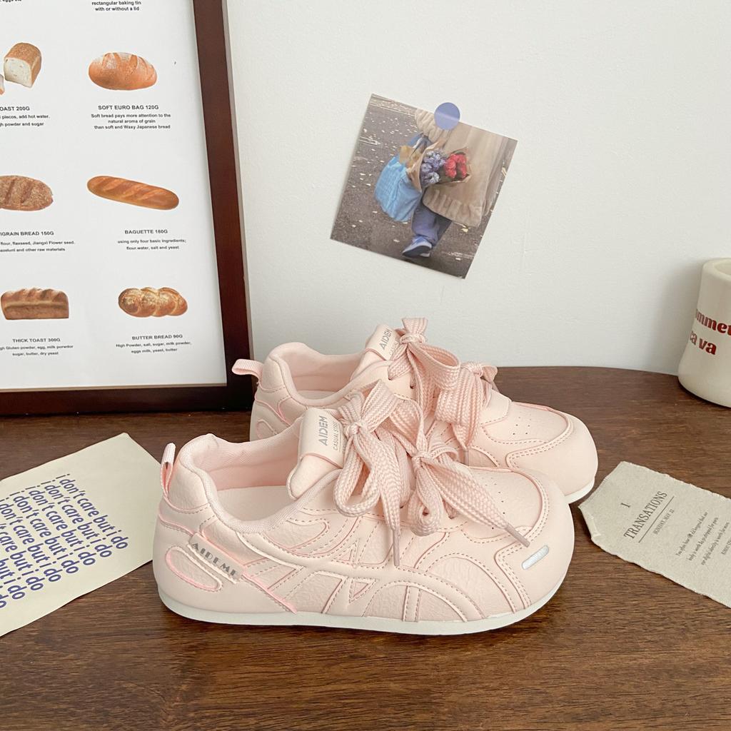 [Uncle Shoe] Board shoe puff ugly cute new niche student platform white shoes women 2025 design moral training shoes women