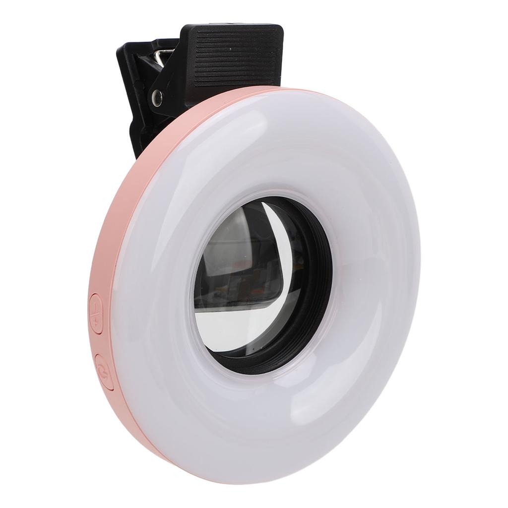 Makro-Objektiv 15-facher Zoom mit LED-Fülllicht 3 Lichtmodi 5 Helligkeitsstufen USB 200mAh Handy-Makro-Objektiv mit Clip für Wimpern Schmuck Fotografie