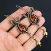 Honey Topaz Jewelry, 999 Copper Wire Wrapped Earrings, Handmade Gemstone Jewelry Earrings For Memorial Day