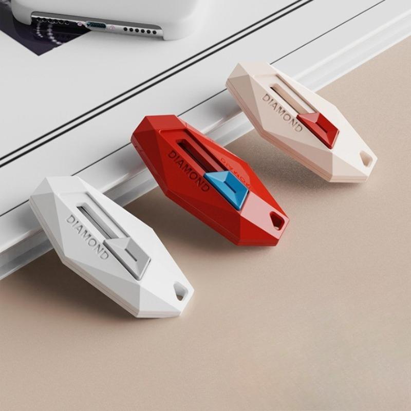 The Box Opener Is A Powerful Tool for Opening Express Packages and Cartons. It Is An Automatic Rebound Portable Box Opener