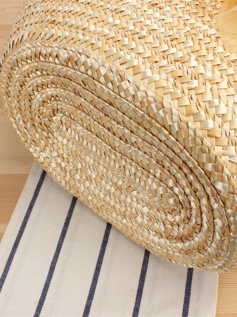 Pastoral Silk Floral Woven Beach Bag for Women's Seaside Vacations