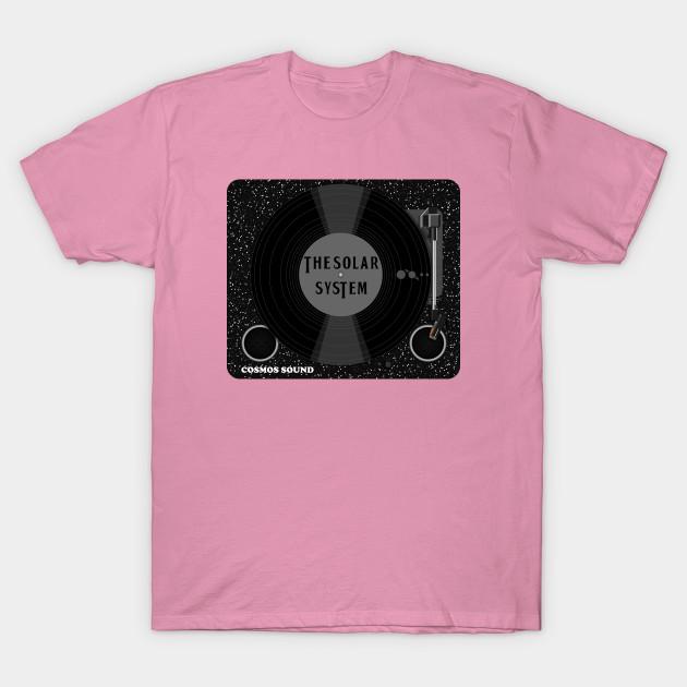 T-Shirt Damen Kosmos Sound Das Sonnensystem Harajuku Print Kawaii T-Shirt Sommer Kurzarm Damen T-Shirt Oberteil