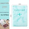 Marble Pattern Passport Holder with Ticket Clip and Custom Logo