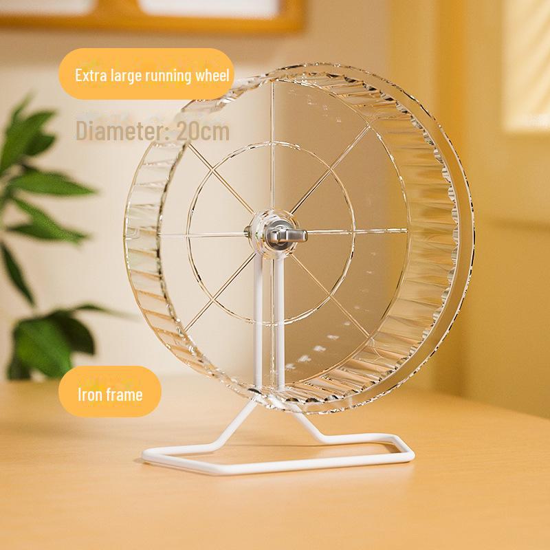 Очень большое бесшумное беговое колесо для хомяка со стойкой для установки в клетку