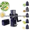 5-in-1 Stainless Steel Hand-Crank Vegetable Slicer, Grater, and Grinder with Rotary Drum and Wave Blade