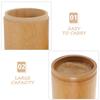 Bamboo Tea Canister M Size Portable Airtight Storage Tank for Loose Tea Coffee Beans Dry Food Kitchen Organization Seal Box