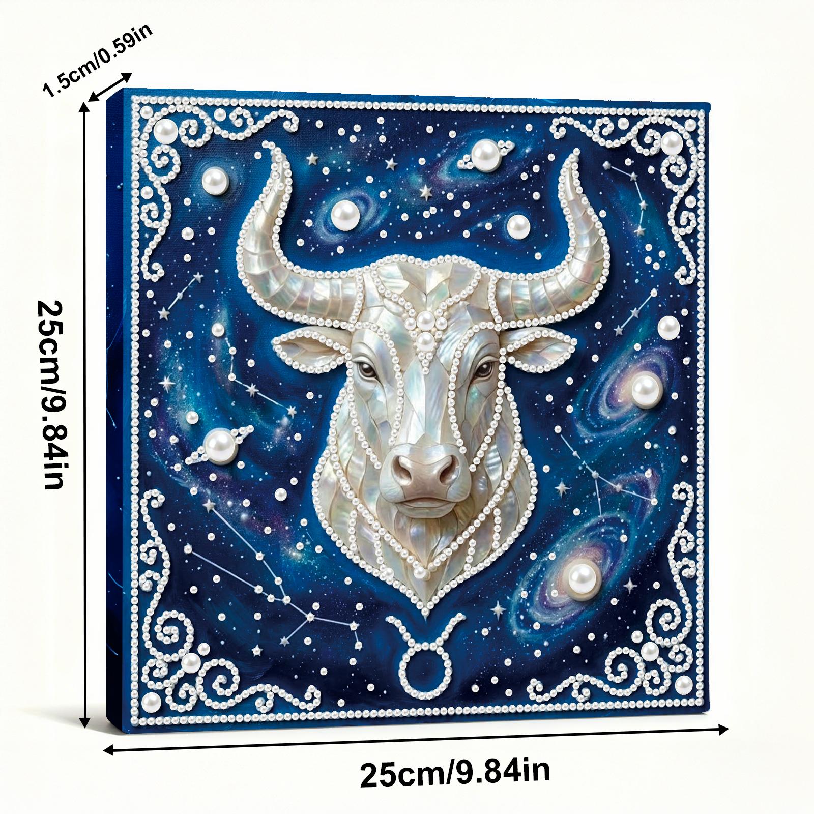 

DIY Constellation Pearl Painting Art Kit for Adults/Beginners Gift Idea Home Decor Pearl Dot Painting Tool 25x25cm With Frame