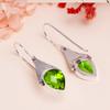 Cercei Peridot Argint Sterling 925 V9639, Cercel Verde, Cercel Păr, Cadou de Ziua Îndrăgostiților, Cadou Pentru Ea, Cadou de Ziua de Naștere, Bijuterii Handmade, Bijuterii din Argint