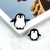 Cute Big and Small Penguins Ename Brooch Cartoon Animals Custom Pins Black and White Backpack Lapel Badge Jewelry Gifts for Kids