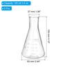 PATIKIL Erlenmeyer Flasks, Set of 5, 100ml, 3.4oz, Narrow Mouth, Graduated, Borosilicate Glass, for Experiments, Chemistry, and Science Learning