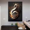 Abstract Colorful Instrument Neon Music Symbol Poster and Print Canvas Painting Wall Art Picture For Nordic Room Home Decor Gift No Frame