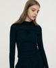 Limekeu Half-Neck Knit Top Black