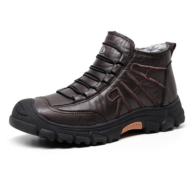 Zapatos de trabajo para hombre, botas de cuero para mujer, botas