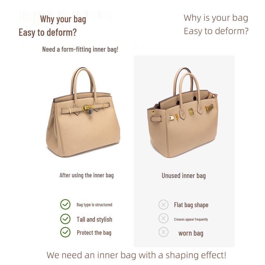 Birkin Platinum Bag Inner Storage & Support Organizer - Acetate Silk Cosmetic Bag