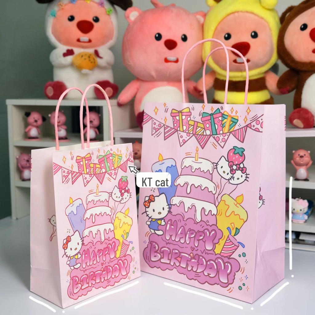 Cute Cartoon Kraft Paper Tote for Jewelry & Small Gifts