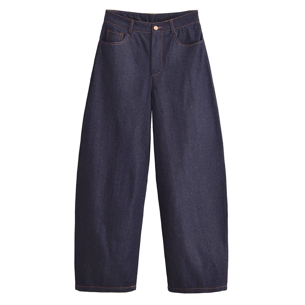 

Весна 2025 Женская мода Европейский и американский стиль Джинсы-бочки Medium темно-синий