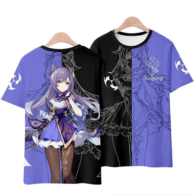 T-Shirts Spiel Genshin Impact 3D-Druck Streetwear Herren Damen Casual Fashion Übergroßes Kurzarm-T-Shirt Kinder-T-Shirts Tops Kleidung