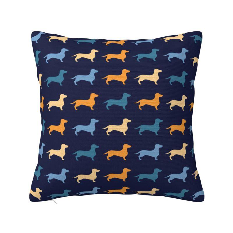 Dachshund Throw Pillow Case Living Room Decoration Wiener Sausage Dog Cushions Cover For Sofa Seat Square Polyester Pillowcase