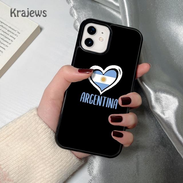 

Krajews Argentina Flag soft Phone Case Cover For iPhone 17 Air 16 15 14 plus 12 13 pro max coque Shell Fundas iPhone 12pro max