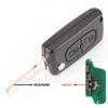 For Peugeot 207 308 807 Citroen C3 C4 C8 2-Button Remote Control Key CE0523 HU83