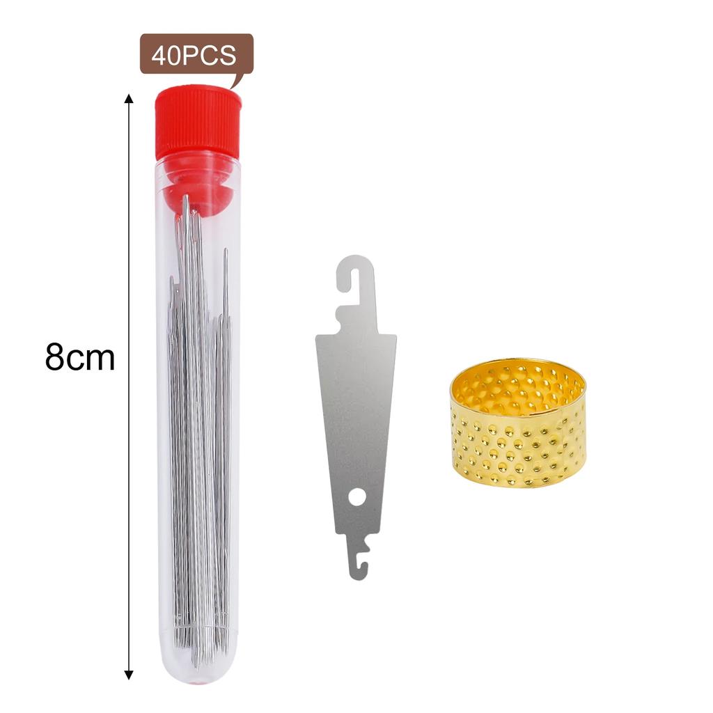 40/80/120PCS Blind Needle Set Elderly Needle-side Big Hole Hand Steel Sewing Needless Threading Household DIY Sewing Needles