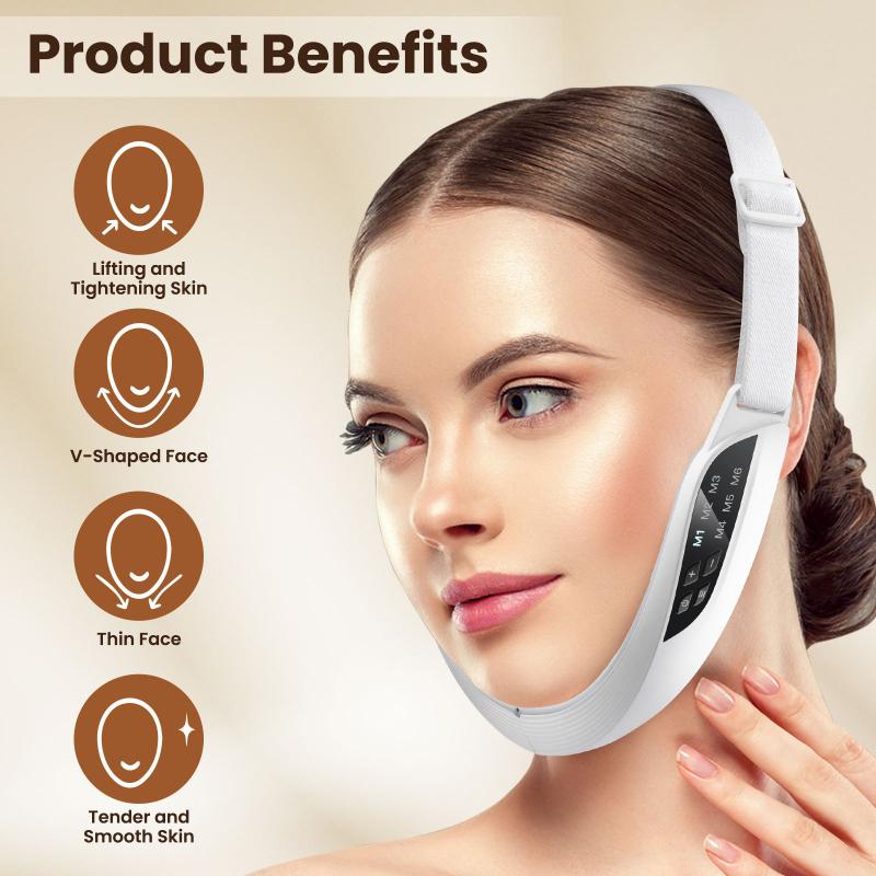 Hot Selling EMS Shaping Facial Massager Double Chin Remove Electric V-Face Lifting Machine LED Skin Hot Compress Beauty Device