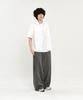 SIGNATURE Multi-Tuck Wide Slacks [Gray Stripe]
