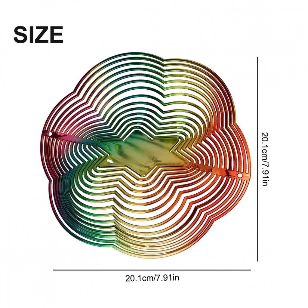 3D Wind Chime Colorful Decoration For Garden Hanging Pendant