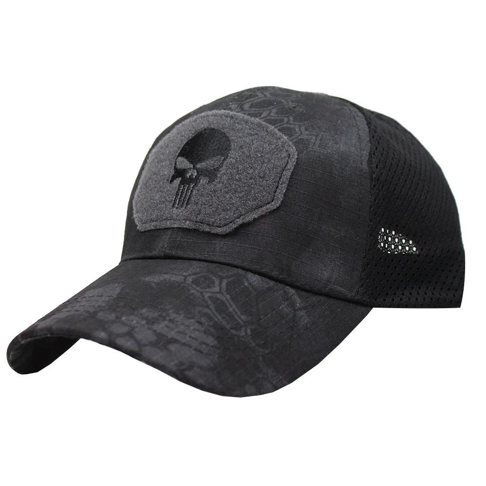 Camouflage Baseball Cap Mesh Breathable Special Forces Tactical Camo Hat Skull Duck Visor Hat