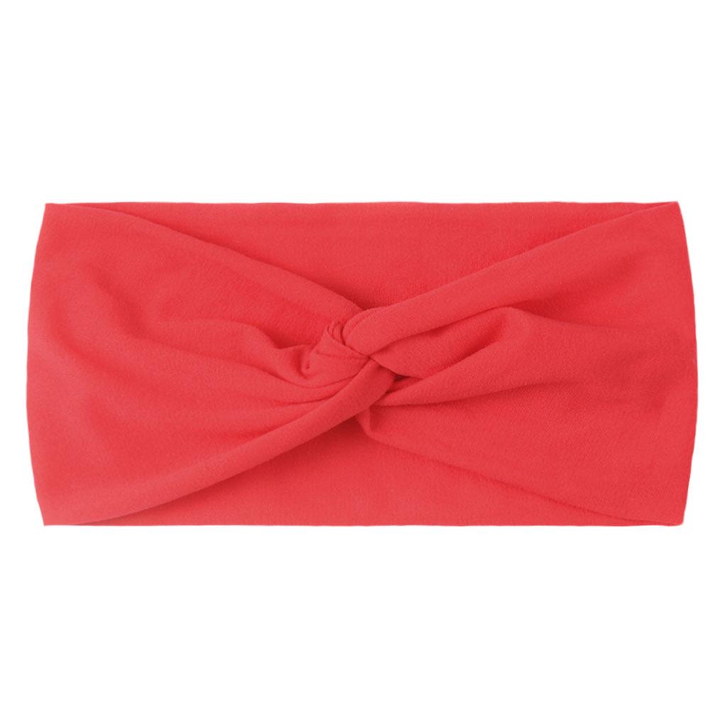 Children's Solid Color Knotted Nylon Headbands: 28 Colors Available