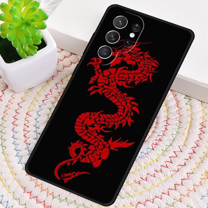 Red Dragon TPU Phone Case For Samsung Galaxy Note 10 Pro S26 S25 S24 S23 S22 Ultra Plus S21 FE S20 Shockproof Cover
