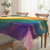 Round Table Cloth Gradual Change Color Gold Sequins Waterproof Oil-Proof Tablecloth Home Decoration Table Cloth