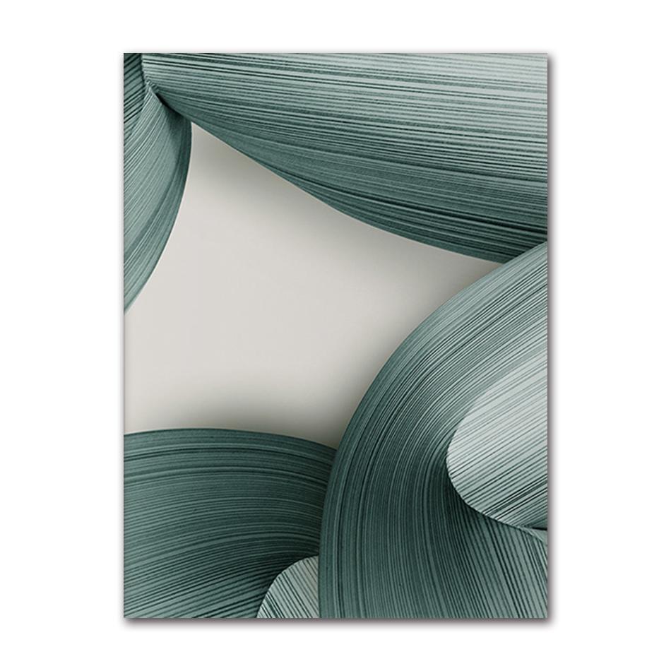 Modern Green Geometric Abstract Canvas Painting Posters and Prints Wall Art Pictures for Bedroom Living Room Nordic Home Decor