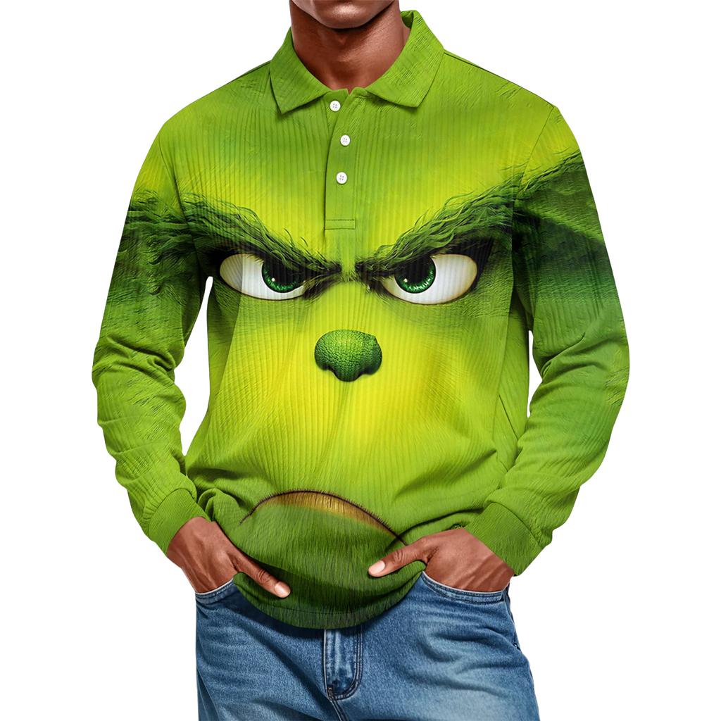 Pánská ležérní košile jednobarevná volná s dlouhým rukávem