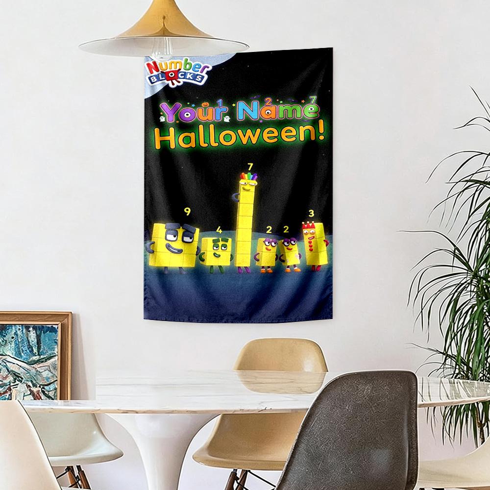 Numberblocks Customize Text Tapestry Decorative Wall Tapestry Vibrant Fade-Resistant Print Great for Living Room Decor Ideal for All Seasons