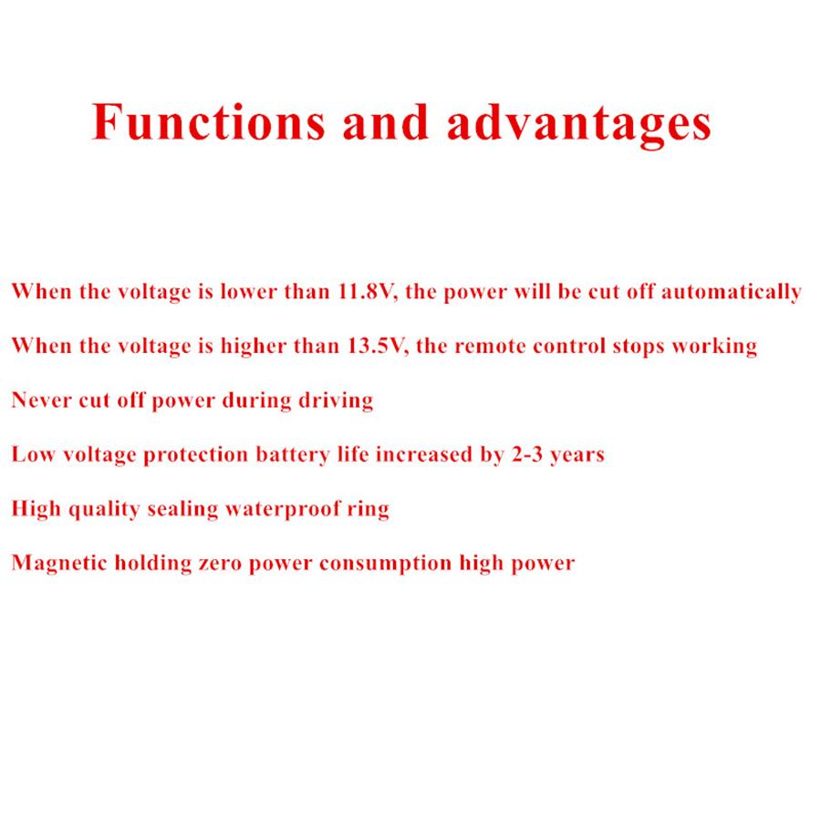 Universal Wireless Remote Control 12v Car Battery Disconnect Cut Off Isolator