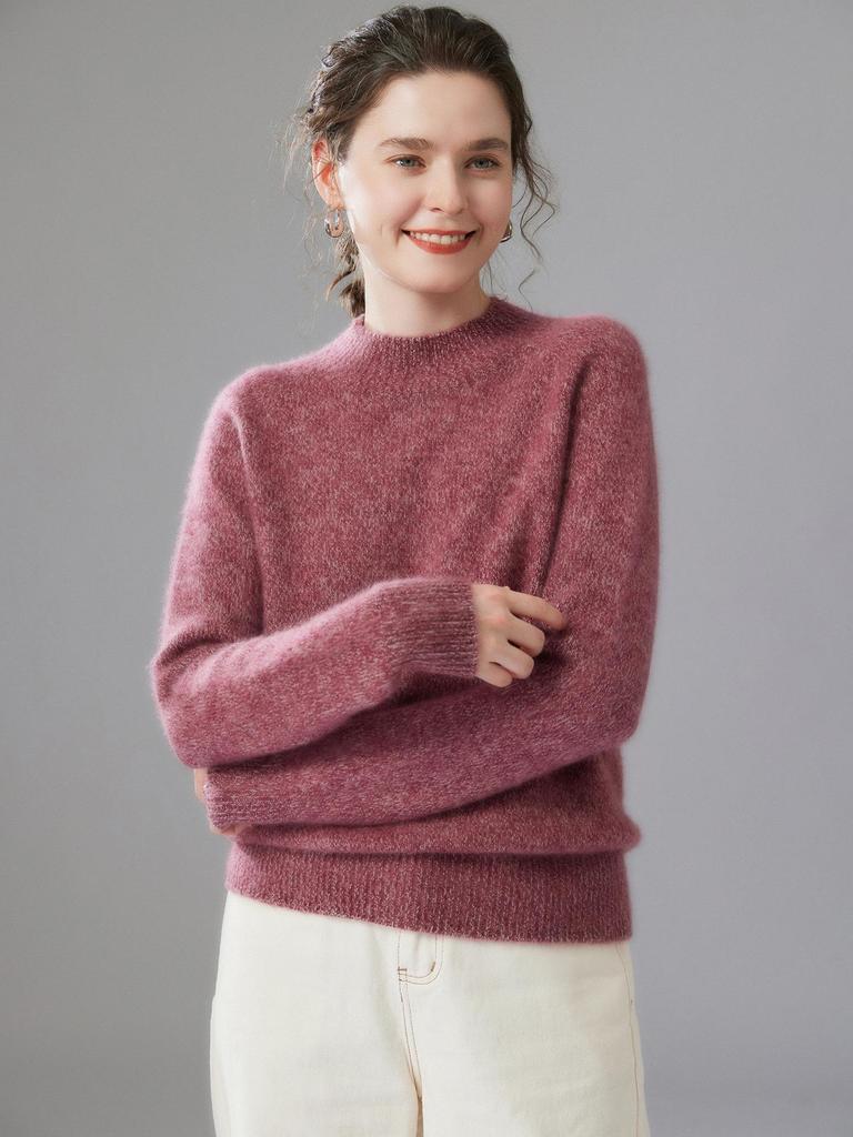 Women's Thickened Cashmere High-Neck Pullover Sweater: Versatile, Warm Long-Sleeve Knitwear