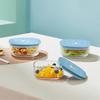 Bailock Joyful 3-Piece Glass Food Storage Container Set