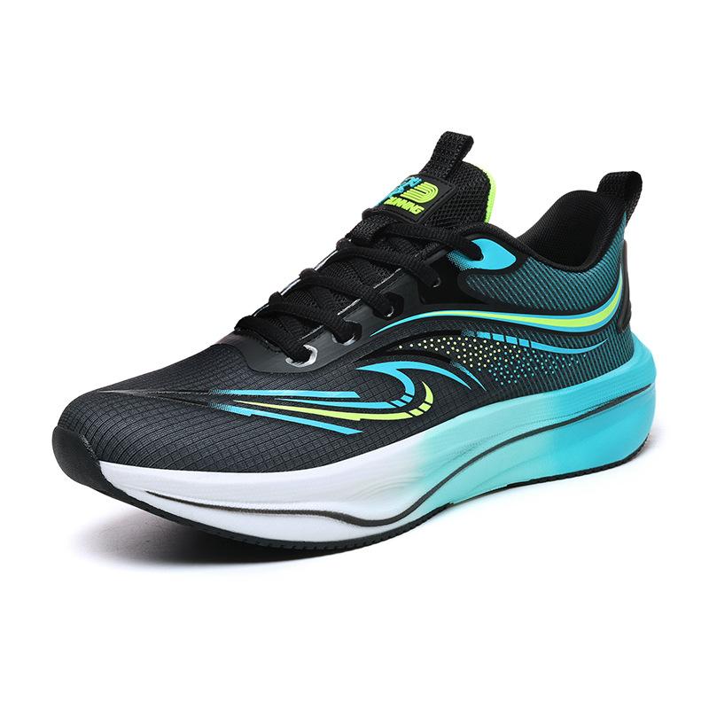 2025 new carbon board running shoes men's mesh breathable sports shoes women's shock absorption youth student professional running shoes