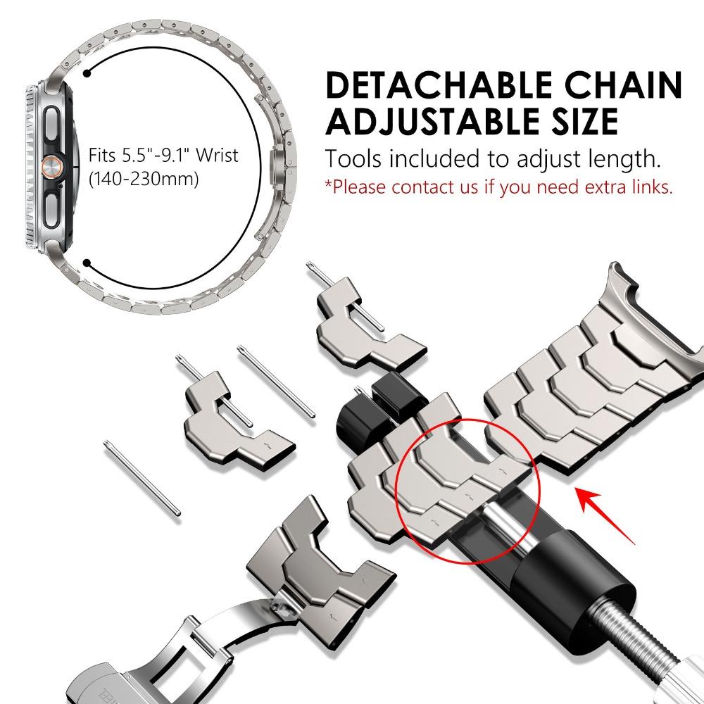 Stainless Steel Strap for Samsung Galaxy Watch 8 44mm 40mm 8 Classic 46mm Luxury Metal Band for Galaxy Ultra 2025 2024 Bracelet
