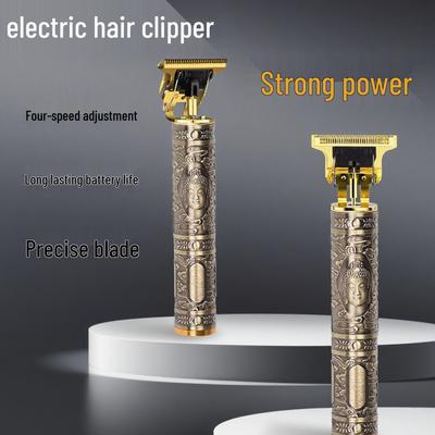 T9 Electric Hair Clipper - Professional Salon & Home Buddha Head Trimmer for Men, Metal Design