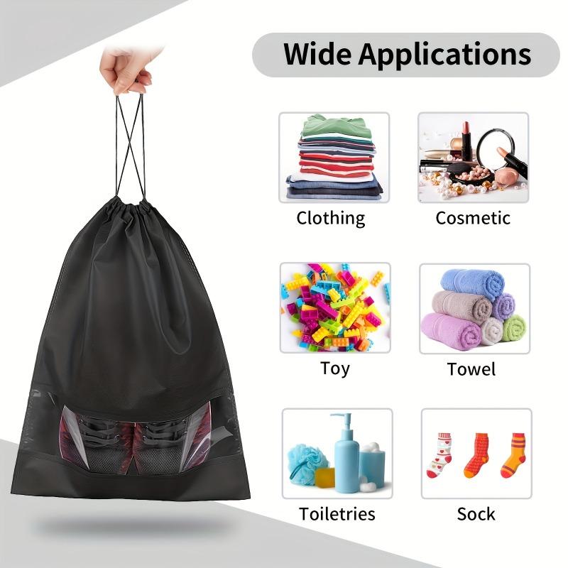 10pcs Shoes Storage Bag Closet Organizer Non-woven Waterproof Portable Pocket Clothing Classified Hanging Bags Travel Organizer