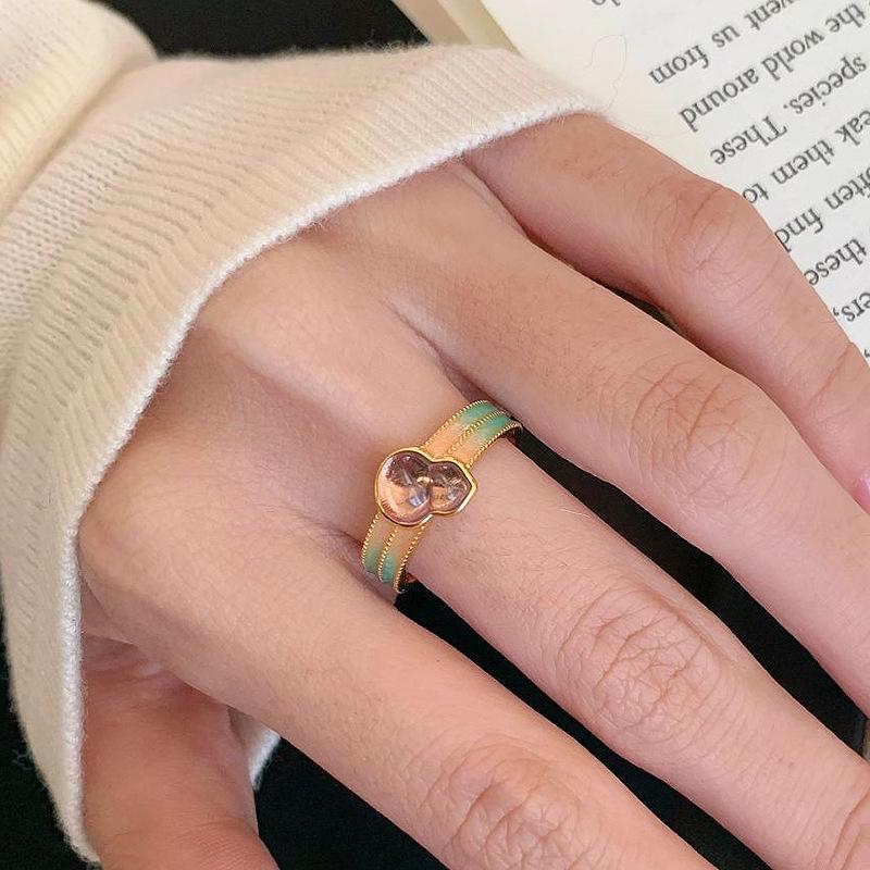 Xiaohongshu New Chinese Style Gourd Ring: Women's 2026 Light Luxury Index Finger Jewelry