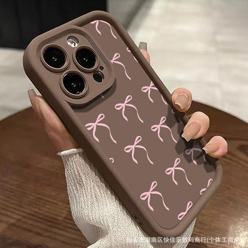 Minimalist Bow Case Suitable for iPhone Cover 7, iPhone 11/12/13/14/15/16 Pro Max Phone Case