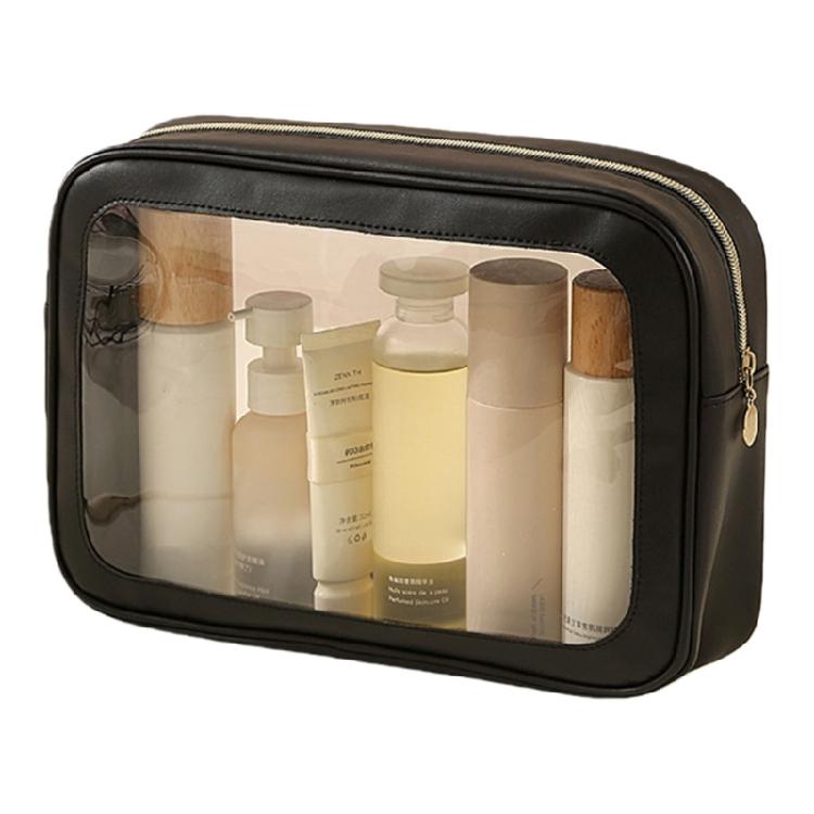 Clear Front Easy Access Toiletry Organizer Waterproof Portable Travel Makeup Accessories Bag for Women Girls
