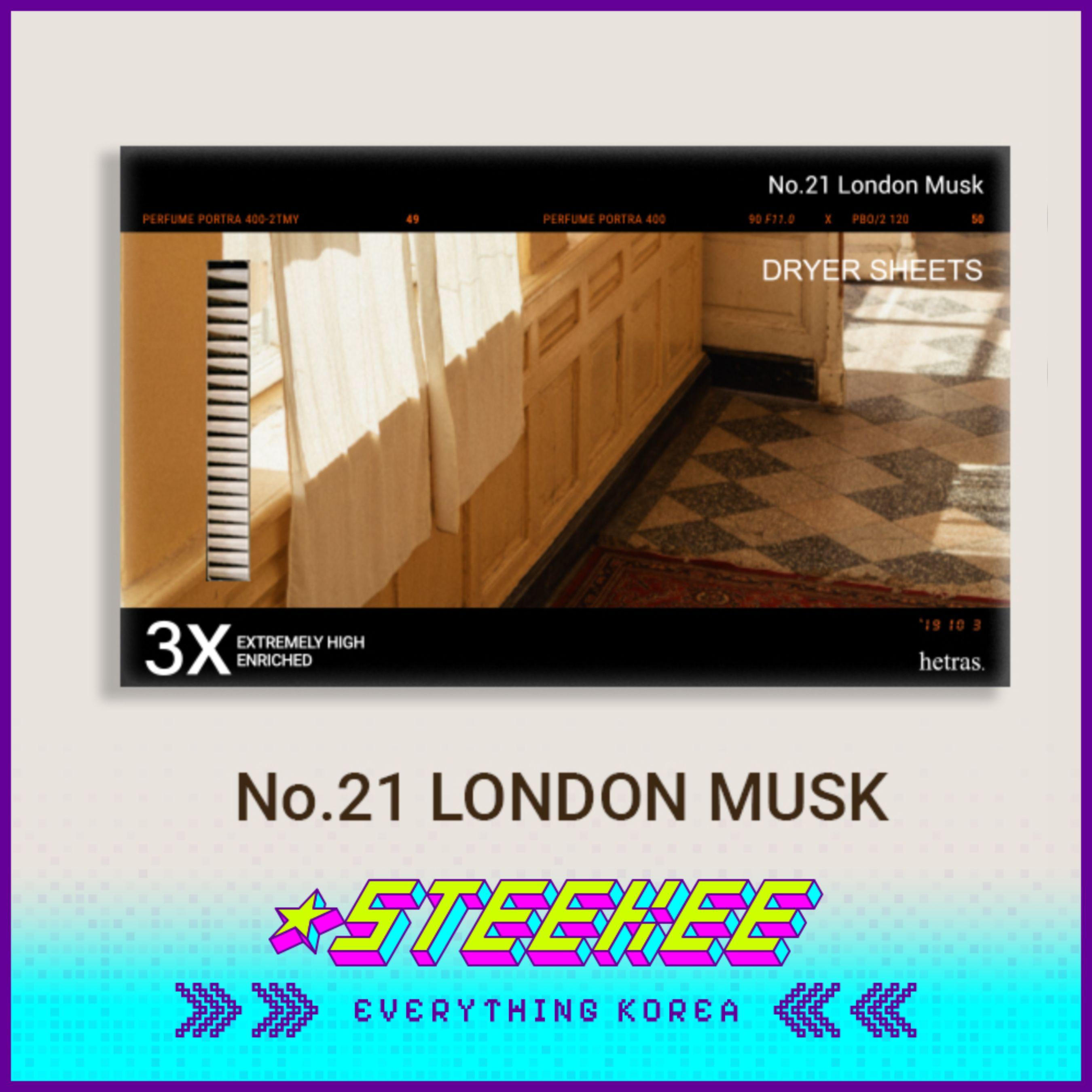 

Hetras 3X Ultra Concentrated Perfume Dryer Sheets 30 Pieces by Steekee Korea 2459